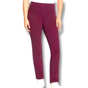 NWOT Nine West Women's Heidi Pull On Straight Pants Size 10 Cotton-Spandex